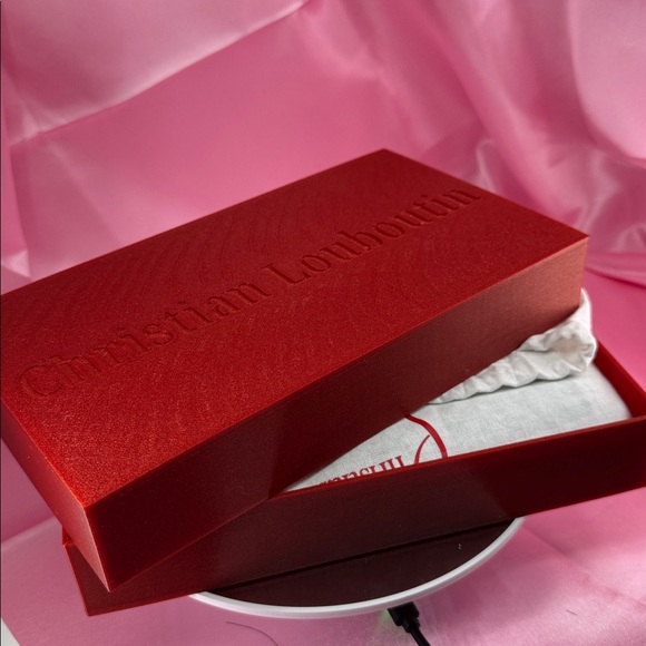 Christian Louboutin Panettone Studded Burgundy Wallet - Picture 15 of 15